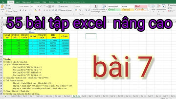 30 bài tập excel nâng cao có lời giải bài 7