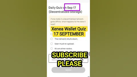 Xenea wallet daily quiz today 17 | Xenea wallet voucher code September l Xenea Voucher Code