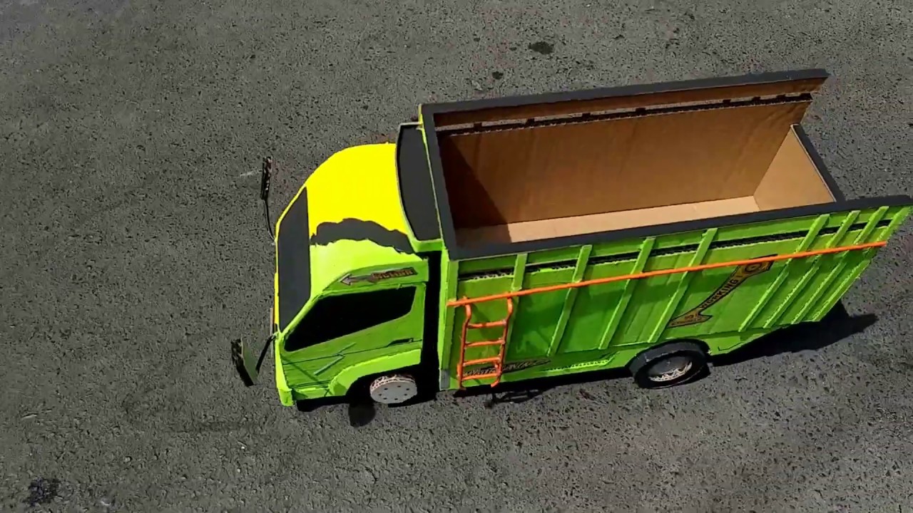  Miniatur  truk canter dari  kardus  YouTube