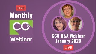 LIVE CCO Q&A Webinar | January 2020