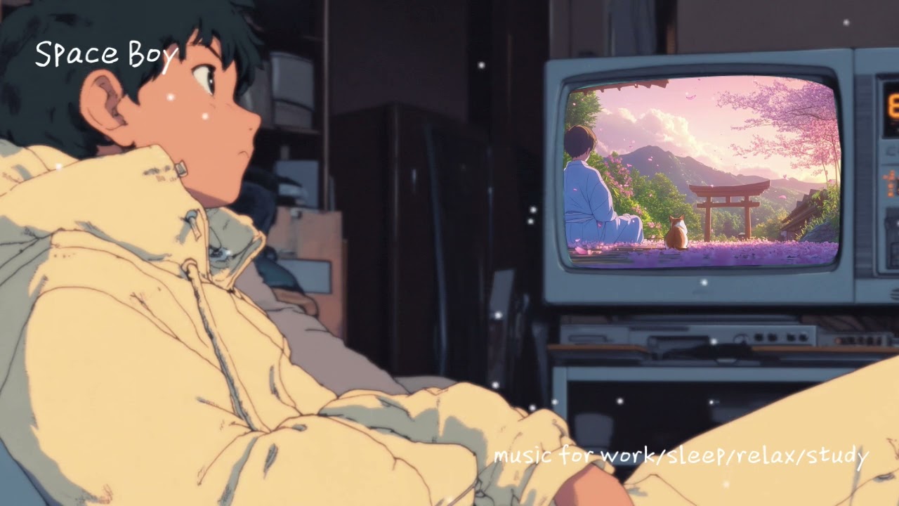 [Space Boy 宇宙少年] 30min lofi music for study /🌙Focus Music Sakura Vibes for work/study/relax/sleep