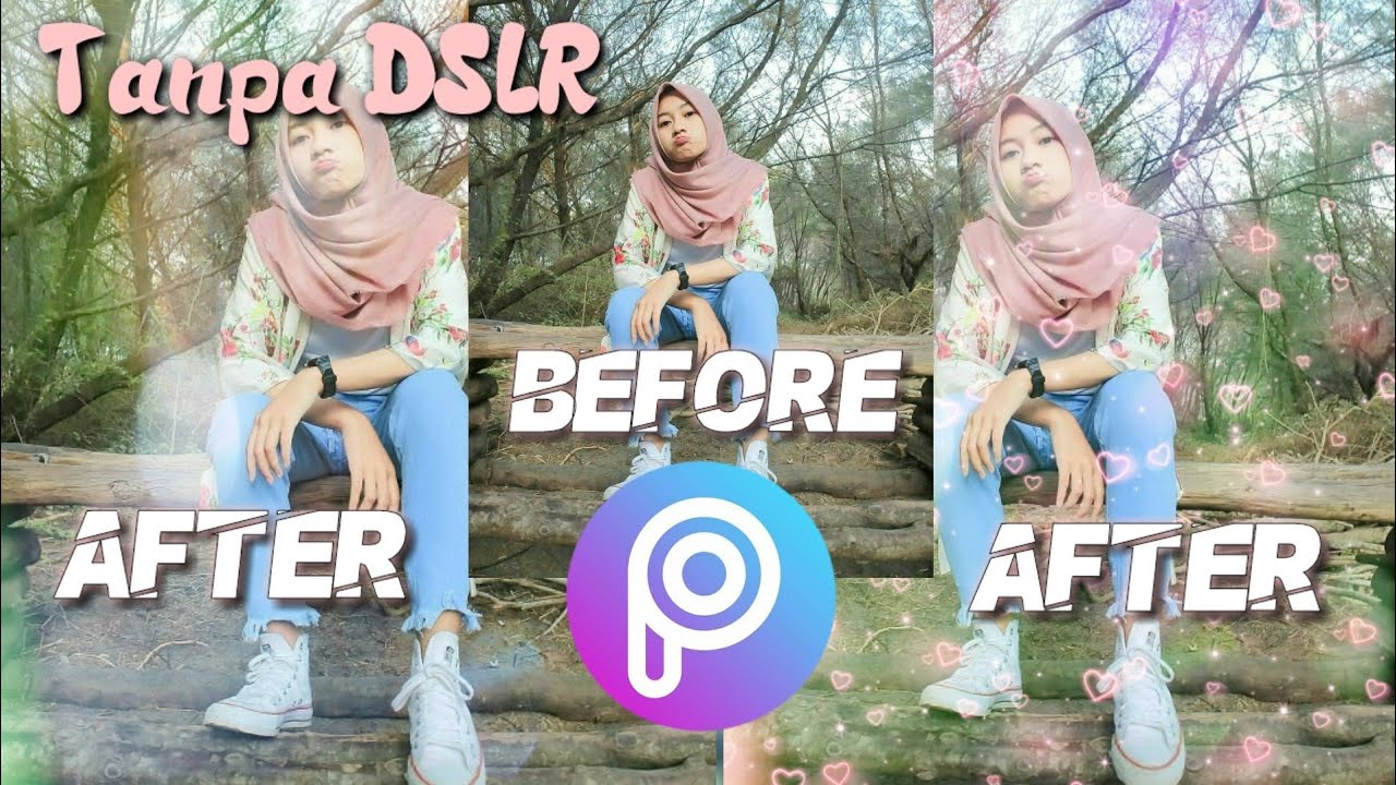 Tutorial edit foto Bokeh di  android love stiker  New 