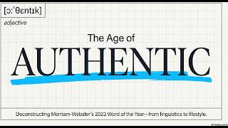 What's "Authentic"?(English version)【The Series: the decoding, the happier, the better life】