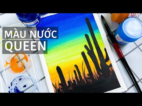 Video Vẽ tranh phong cảnh sa mạc đơn giản bằng nước | Màu... - youtube