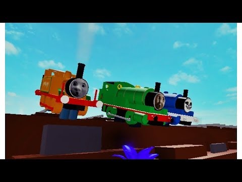 Drive Thomas And Friends Off A Cliff And Fall Into The Water - roblox thomas wooden railway driving thomas youtube