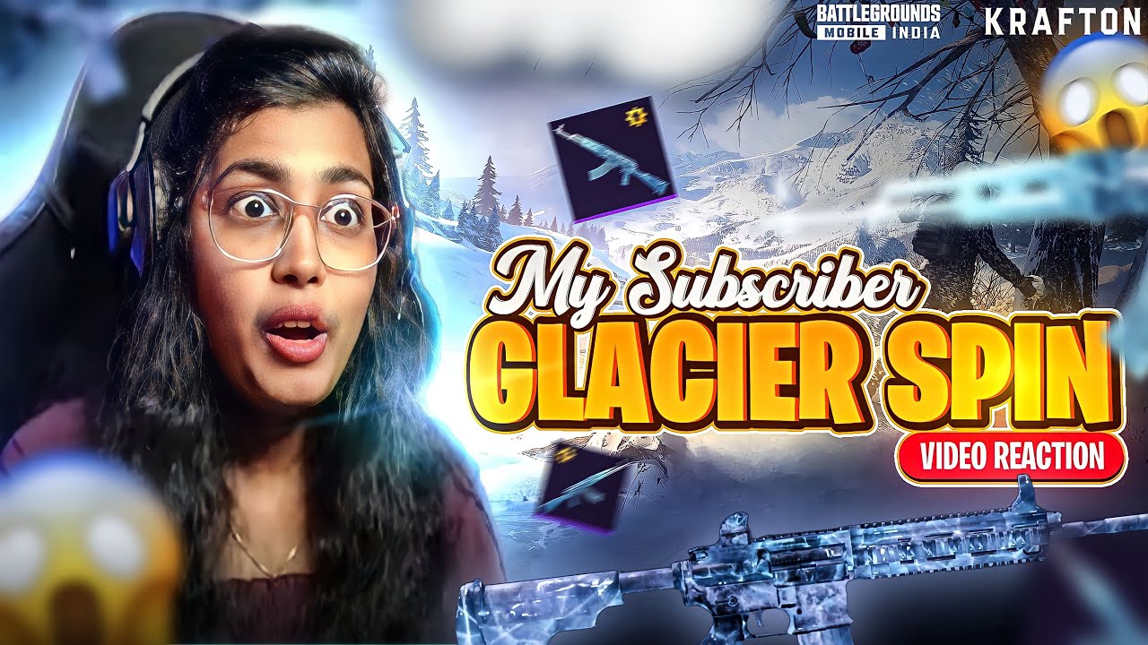 My Subscriber Glacier Spin Reaction Video😍| BGMI Tamil | Annora Yt