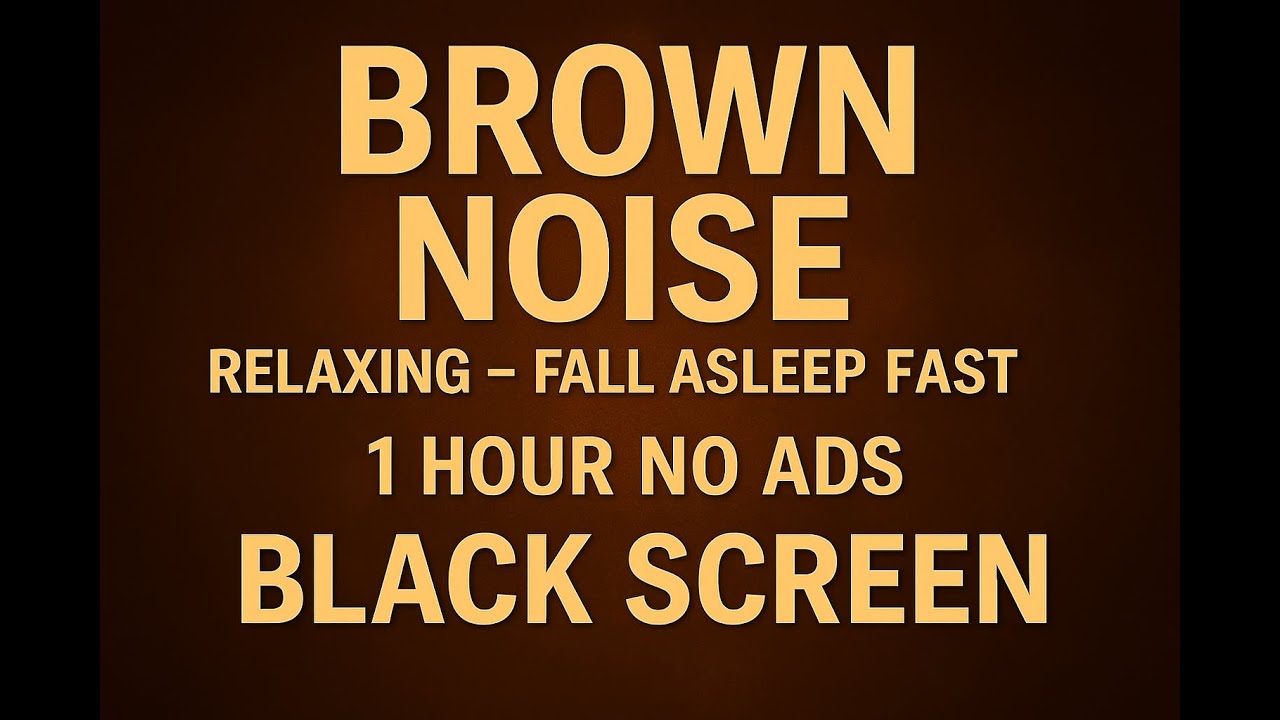 Brown Noise Deep Sleep Sessions | No Ads, Pure Sound
