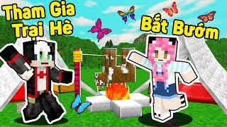 MỀU THỬ THÁCH 24 GIỜ THAM GIA TRẠI HÈ TRONG MINECRAFT*1 NGÀY REDHOOD CĂM TRẠI CÙNG BẠN GÁI MỀU MCPE