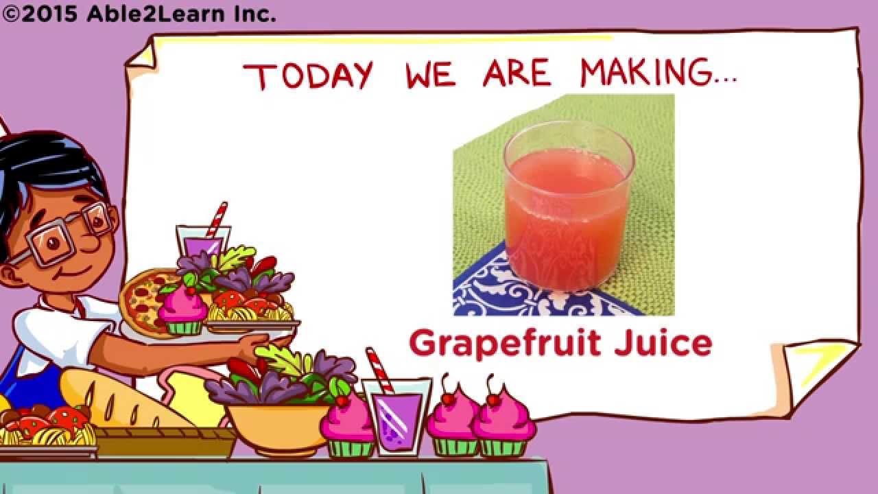 Let's Cook! Life Skills - Kids with Autism - Grapefruit Juice - YouTube