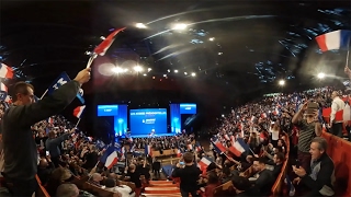 Видео 360°: толпы собрались на встречу с кандидатами в президенты Франции