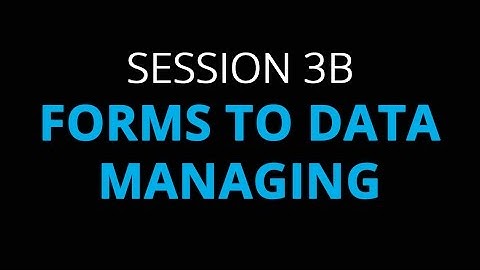 3B. Forms to data managing with Zoho Creator