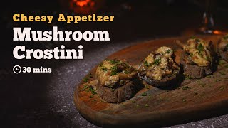 Mushroom Crostini Crostini Al Funghi Italian Recipes Mushroom Recipes Cookd