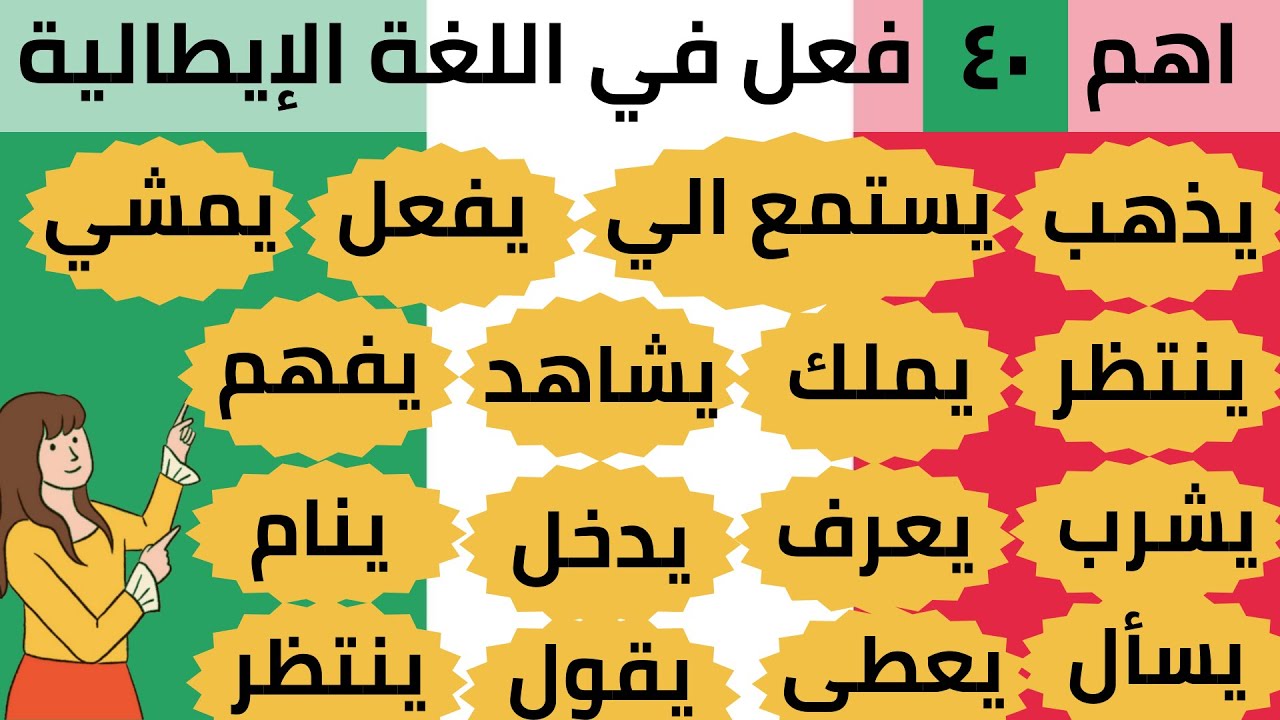 اهم 40 فعل في اللغه الايطاليه 2021 /Common Italian Verbs Every Learner Should Know 2021
