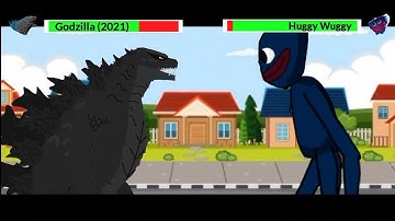 [DC2] Titanus Godzilla 2021 vs Poppy Playtime | ANIMATION with healthbars