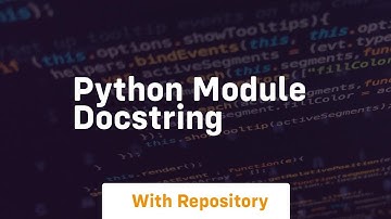 python module docstring
