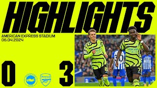 HIGHLIGHTS | Brighton & Hove Albion vs Arsenal (0-3) | Saka, Havertz & Trossard seal key victory! image