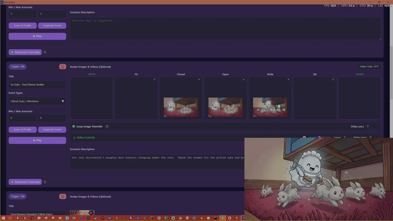 AskAvatar 5.0 - Event Triggers, Tutorial