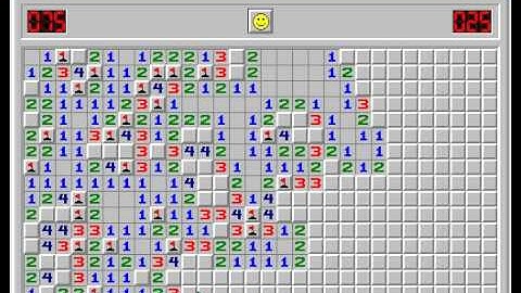 Minesweeper expert solved in 38,53 (39) s. (Former Russian record)