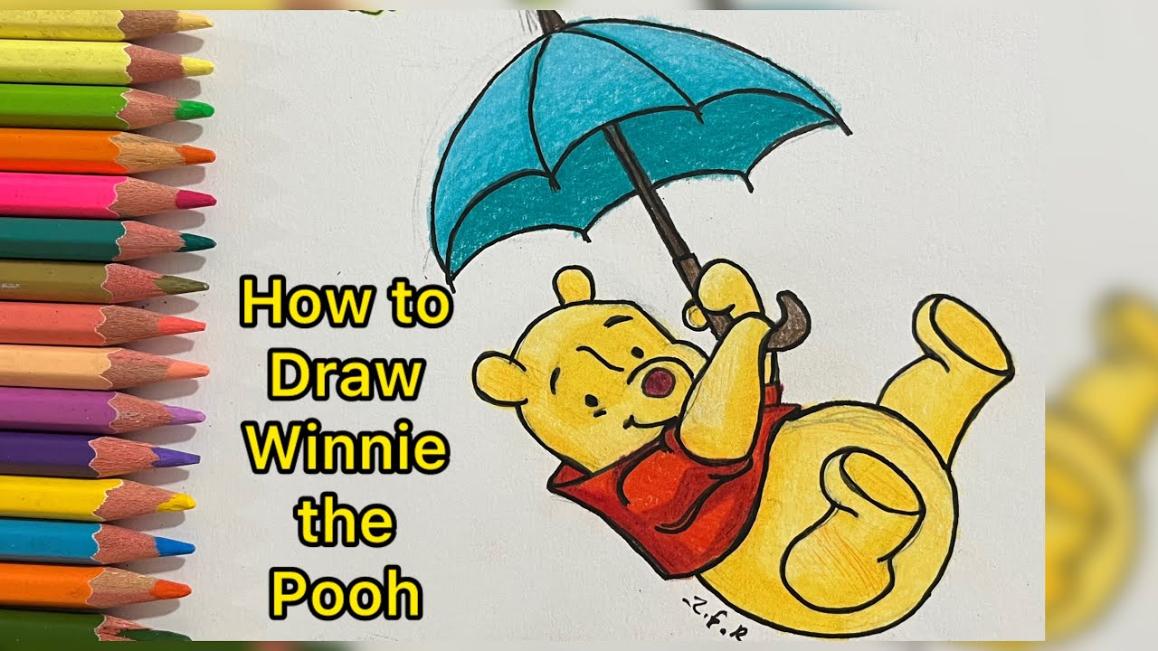 How to Draw Winnie the Pooh Easy StepbyStep Tutorial for Kids 