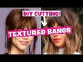 Learn how to cut your own trendy textured bangs with a pro hairdresser