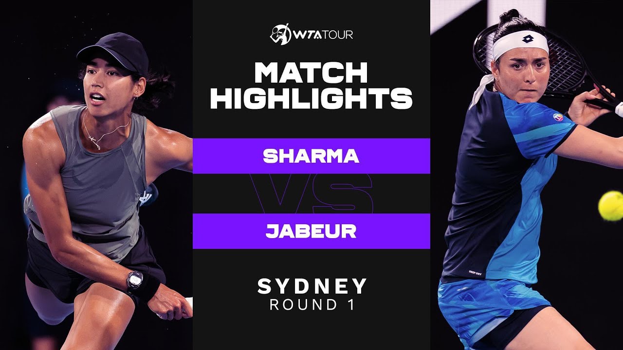 Astra Sharma vs. Ons Jabeur | 2022 Sydney Round 1 | WTA Match Highlights