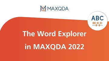 The Word Explorer in MAXQDA 2022