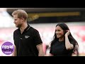 Duke and Duchess of Sussex sit among the crowd during MLB London Series baseball game