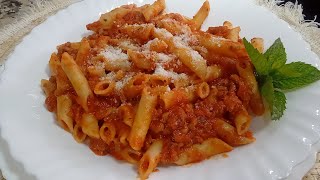 MACARRONES CON CARNE receta fácil económica y deliciosa para toda la familia