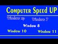 Computer Speed Up Window 11 Win 7 Win 8 Win 10 Win xp Hindi