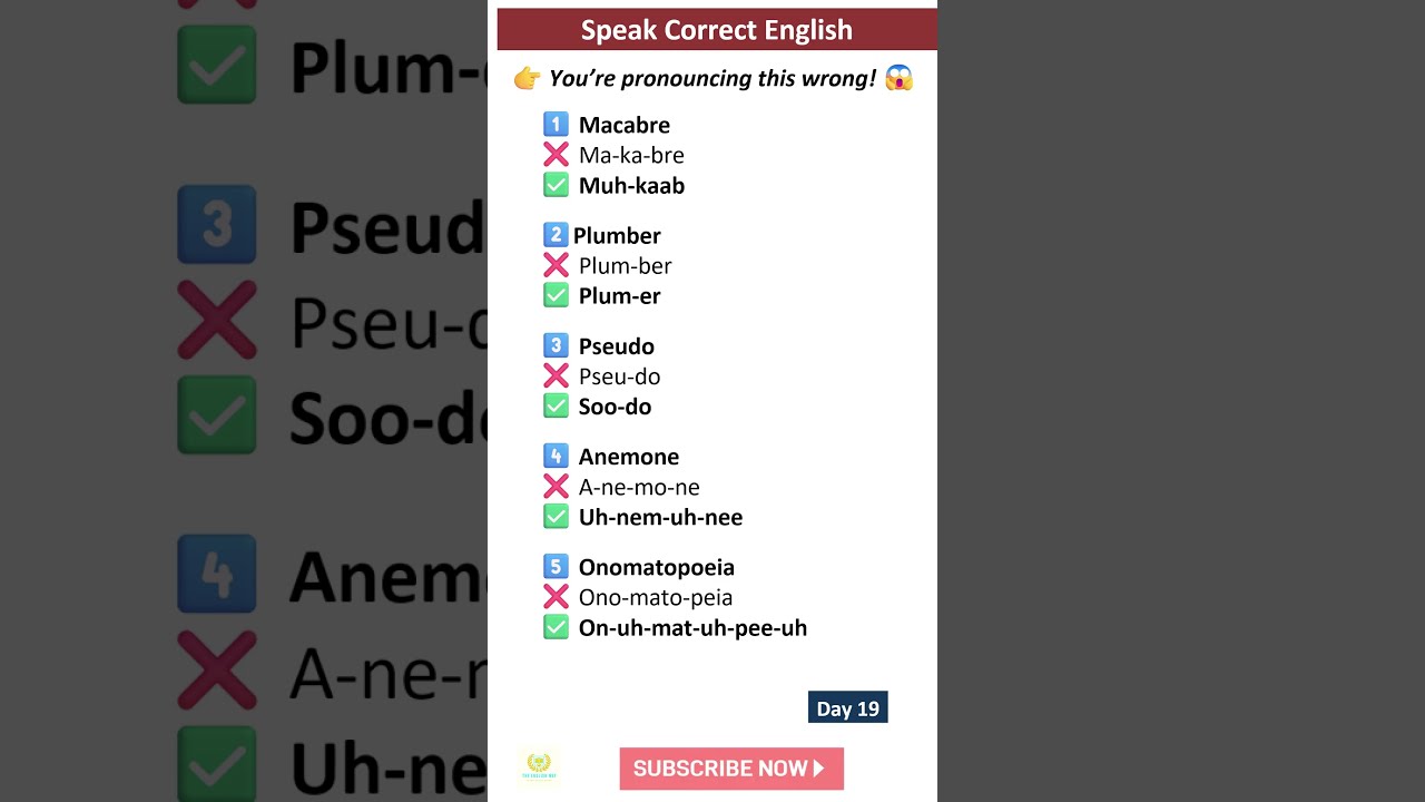 Stop Mispronouncing These English Words ❌ | Speak Correct English-19 | English Pronunciation
