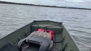 Bennet trim tabs on a 14’ Jon boat. Highly recommend
