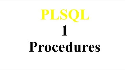 Detailed video on PLSQL Procedures (Hindi). #plsql #sql #oracle