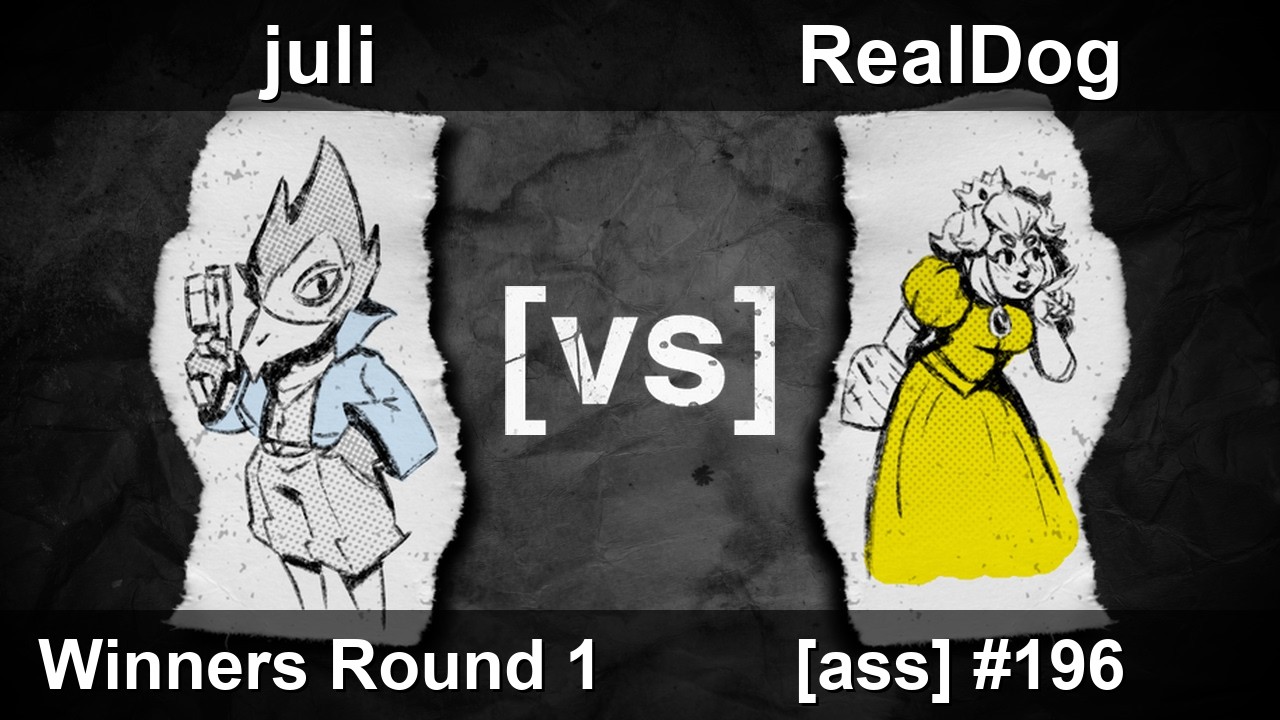 ass] 196 - Melee Singles WR1 — juli ⟮Falco⟯ vs RealDog ⟮Peach
