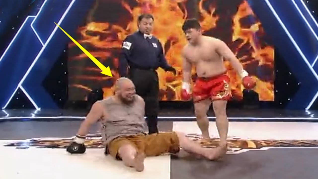 相差了30岁！49岁传武大师王知亮激怒中国壮汉，结果被打出擂台KO