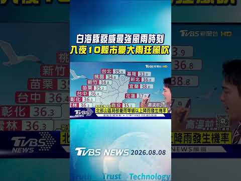 天氣/今晚明晨颱風最近! 北風雨強+沿海巨浪 估下週一才解除海警 西南風增強雨續灌｜TVBS新聞 @TVBSNEWS01