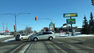 SASKATOON SK CANADA WINTER DRIVING EAST SIDE