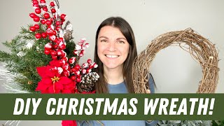 How to make a classic Christmas wreath! Easy DIY wreath making tutorial