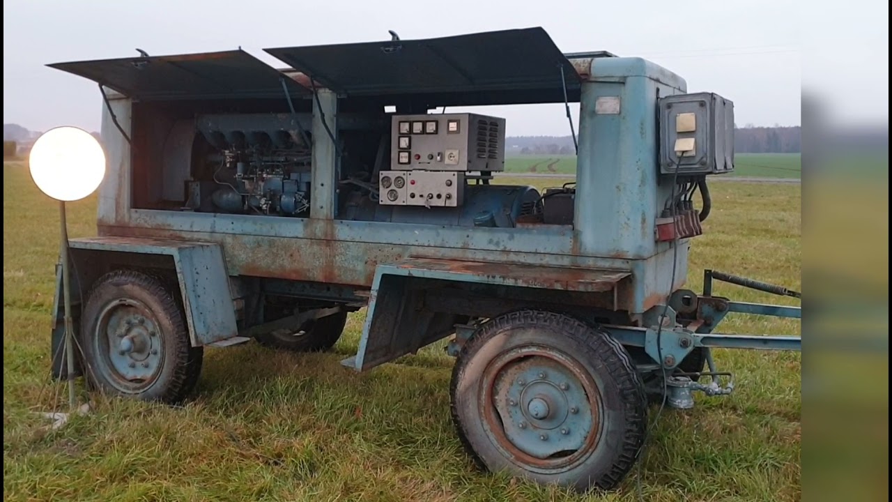 VEB Fimag Schönebecker 6-Zylinder DDR Notstromaggregat 75kVA Kaltstart