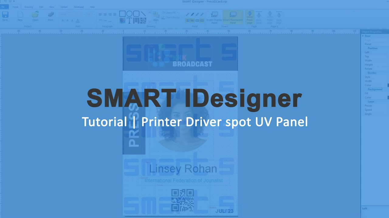 SMART IDesigner | Printer Driver Spot UV panel tutorial