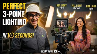 3 point cinematic lighting technique. Quick learn!..#youtubetips #cinematic 