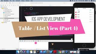 iOS TableView/List view application using swift Part 4