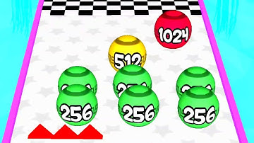 Ball Game Fun Race Run 2048 3D ! All Levels Gameplay (147-150) android,ios