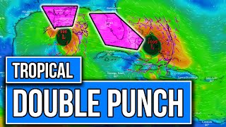 RARE Twin Tropical Cyclones Headed to the U.S.? T or F?