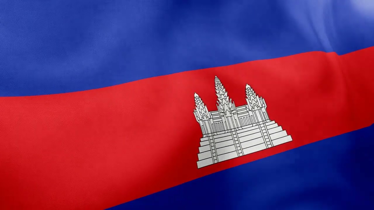 CAMBODIA - Waving Flag Loop 4K