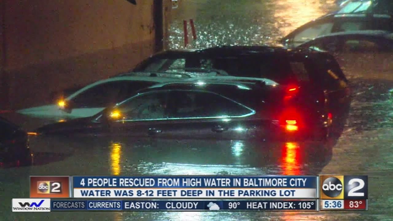 People rescued from high water in Baltimore City