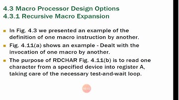 Macro processor design option