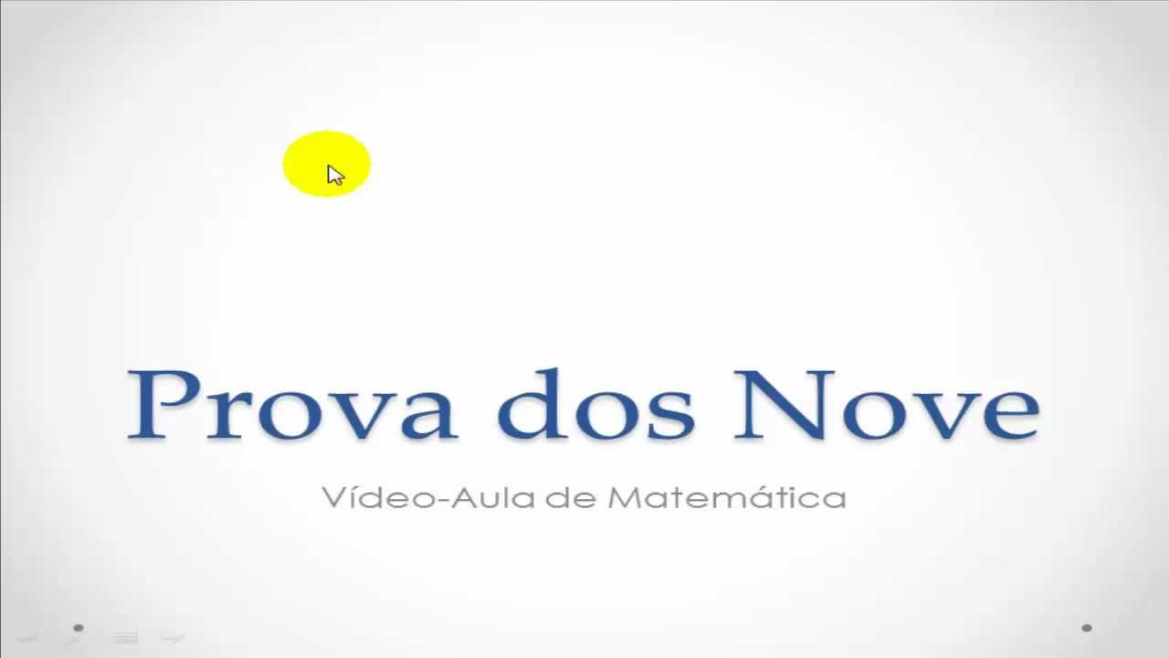 VídeoAula de Matemática Prova dos Nove YouTube VídeoAula de Matemática Prova dos Nove YouTube