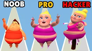 Noob Vs Pro Vs Hacker In Fit The Fat 3