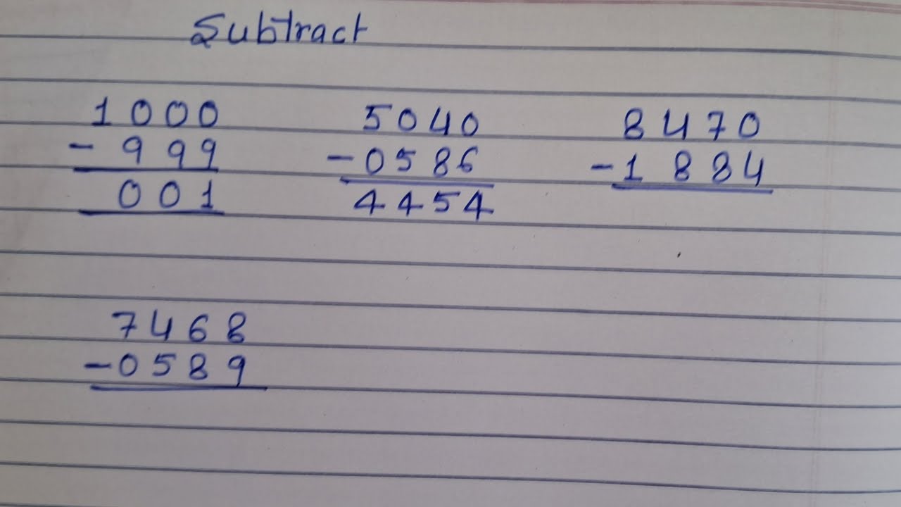 Subtraction | subtract the following numbers |घटाव kaise karte hain