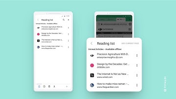 Vivaldi on Android adds a Reading List and makes translations easier with a new Translate Panel